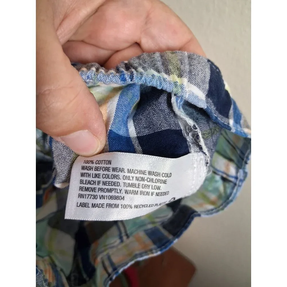 Circo Cotton Shorts Plaid Summer Casual Baby Boys Size 3-6 Months Blue